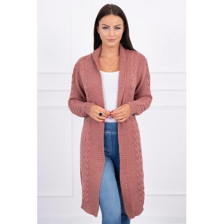 Tmavoružový kardigán pre dámy 2019-1