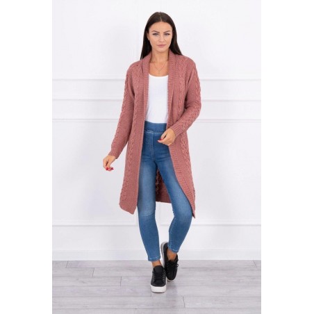 Tmavoružový kardigán pre dámy 2019-1