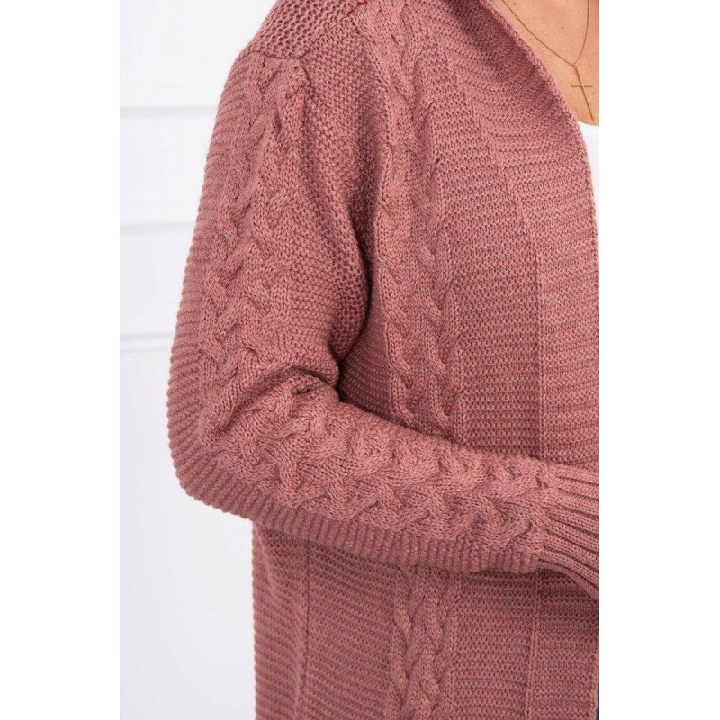 Tmavoružový kardigán pre dámy 2019-1