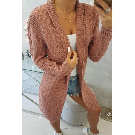 Tmavoružový kardigán pre dámy 2019-1