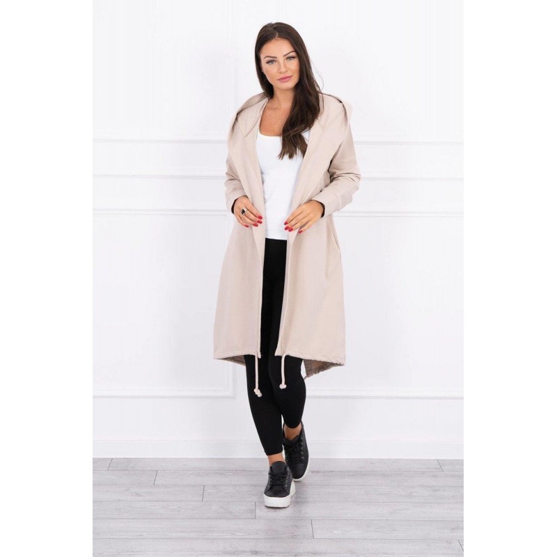 Oversize kardigán pre dámy 9005 - béžový