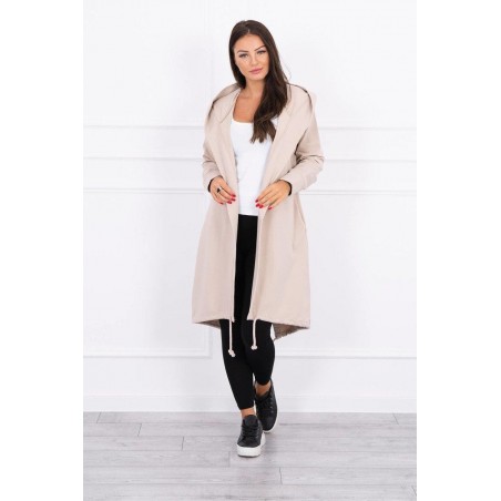 Oversize kardigán pre dámy 9005 - béžový