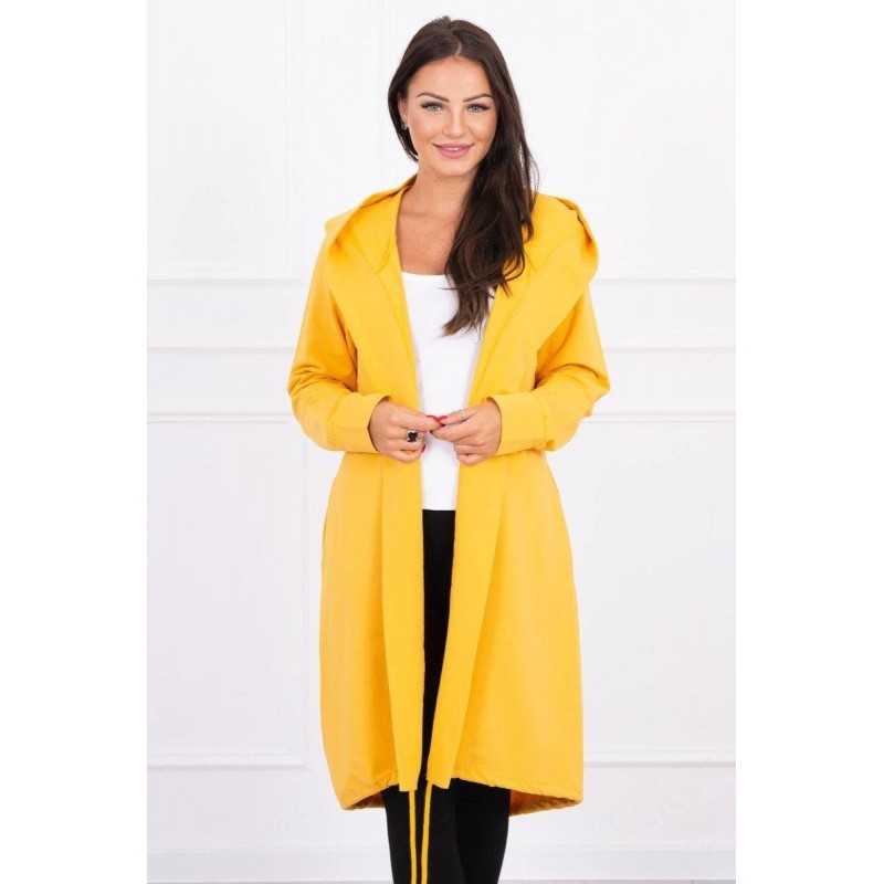 Oversize kardigán pre dámy 9005 - horčicový