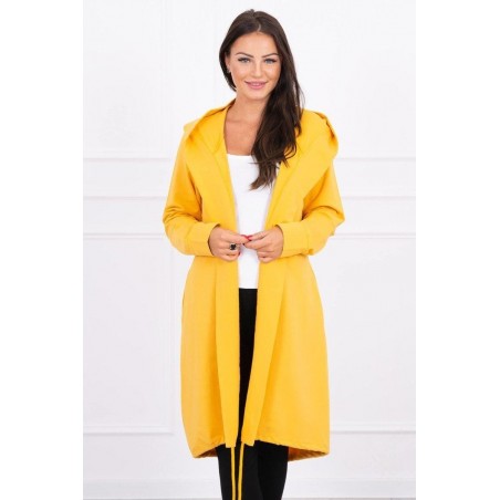 Oversize kardigán pre dámy 9005 - horčicový