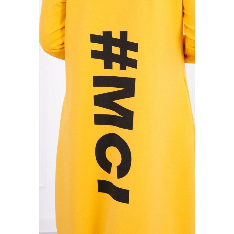 Oversize kardigán pre dámy 9005 - horčicový