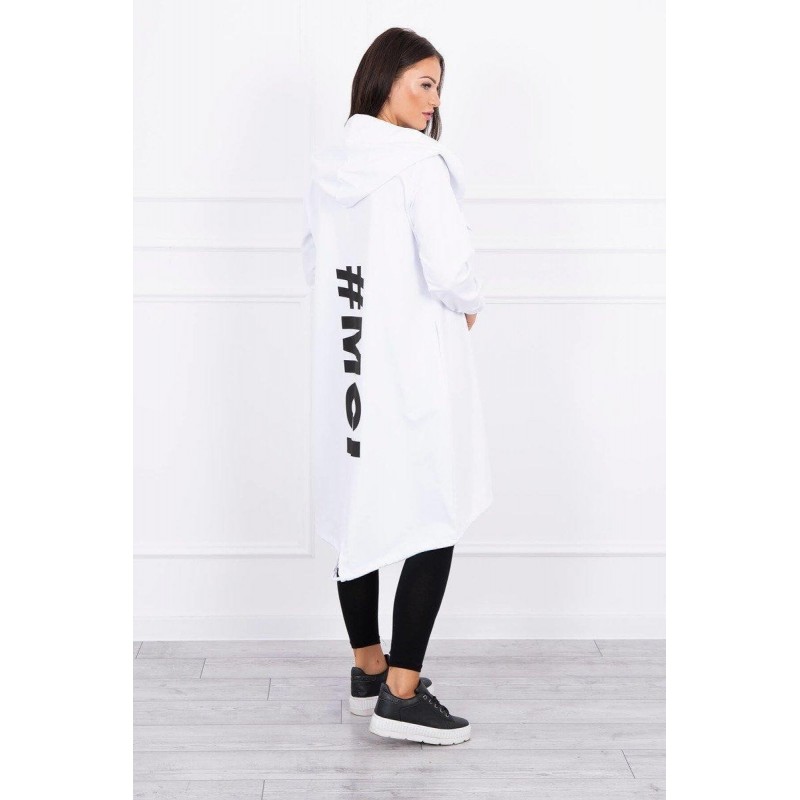 Oversize kardigán pre dámy 9005 - biely