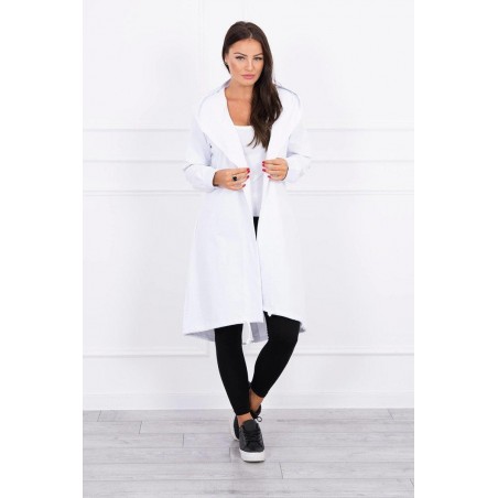 Oversize kardigán pre dámy 9005 - biely