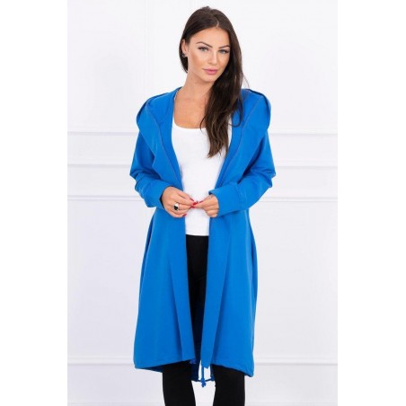 Oversize kardigán pre dámy 9005 - modrý