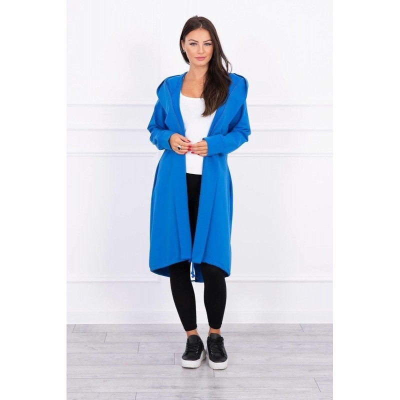 Oversize kardigán pre dámy 9005 - modrý