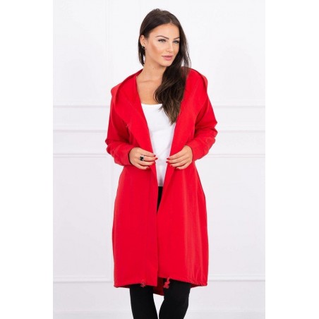 Oversize kardigán pre dámy 9005 - červený