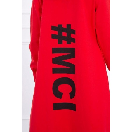 Oversize kardigán pre dámy 9005 - červený