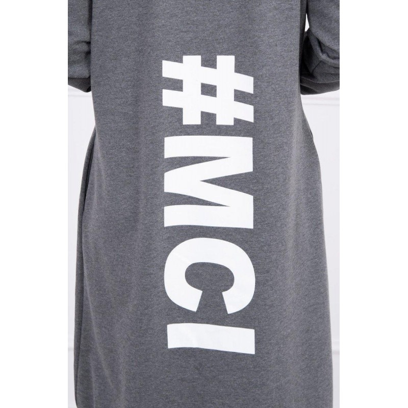 Oversize kardigán pre dámy 9005 - grafitový