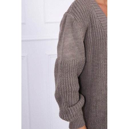 Dlhý dámsky kapučínový kardigán 2019-2