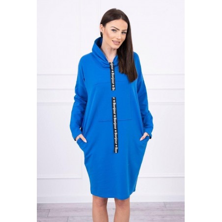 Dámske mikinové šaty 0153 - modré