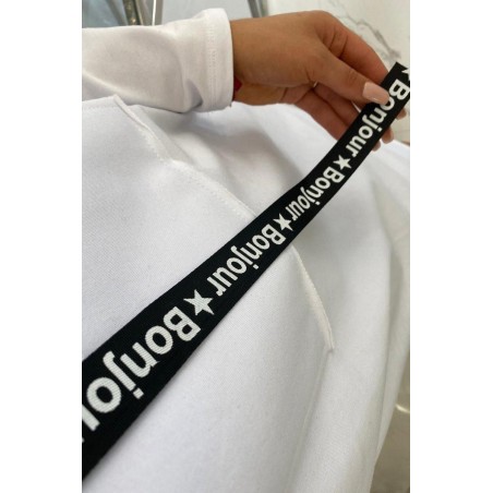 Dámske mikinové šaty 0153 - biele