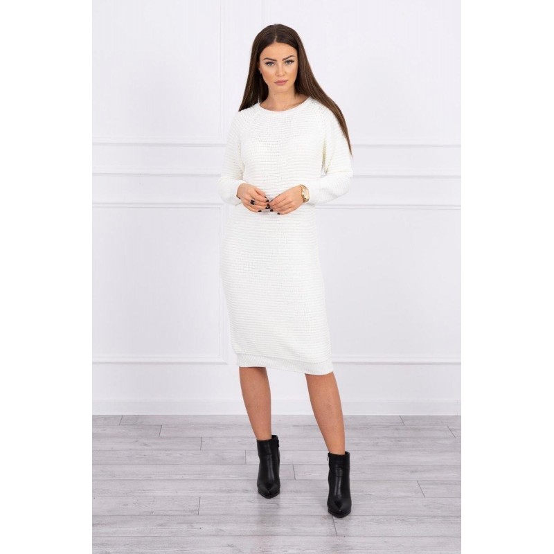 Dámske svetrové šaty 2019-38 - ecru