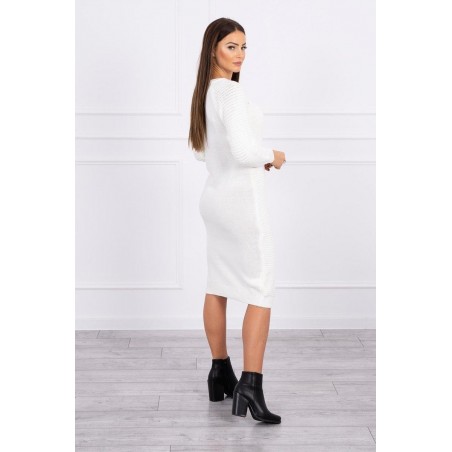 Dámske svetrové šaty 2019-38 - ecru