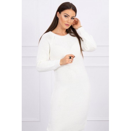Dámske svetrové šaty 2019-38 - ecru