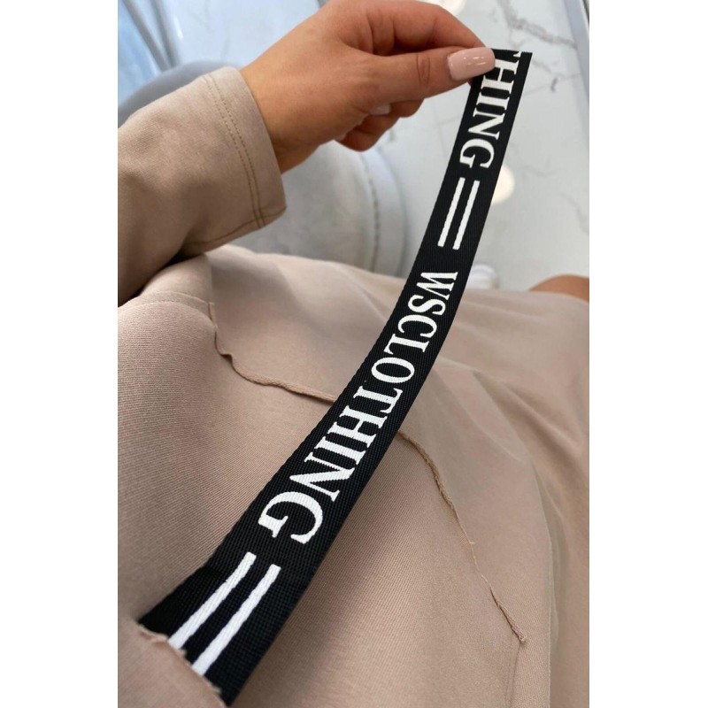 Dámske mikinové šaty 0153 - béžové