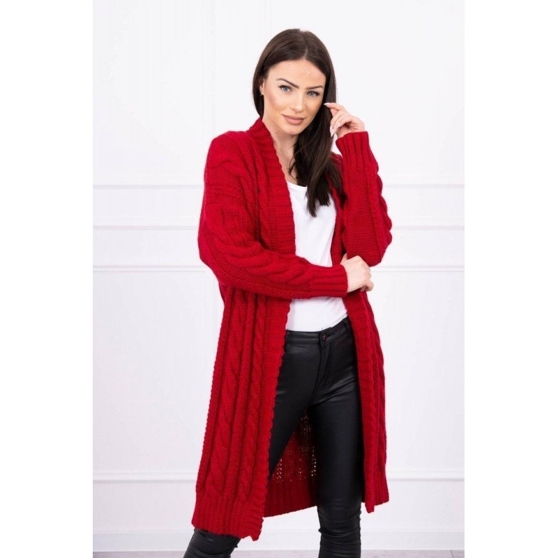Dámsky pletený kardigán 2019-21 - červený