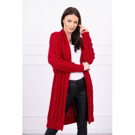 Dámsky pletený kardigán 2019-21 - červený