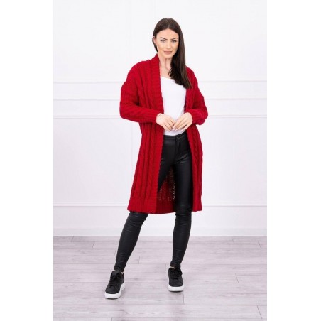 Dámsky pletený kardigán 2019-21 - červený