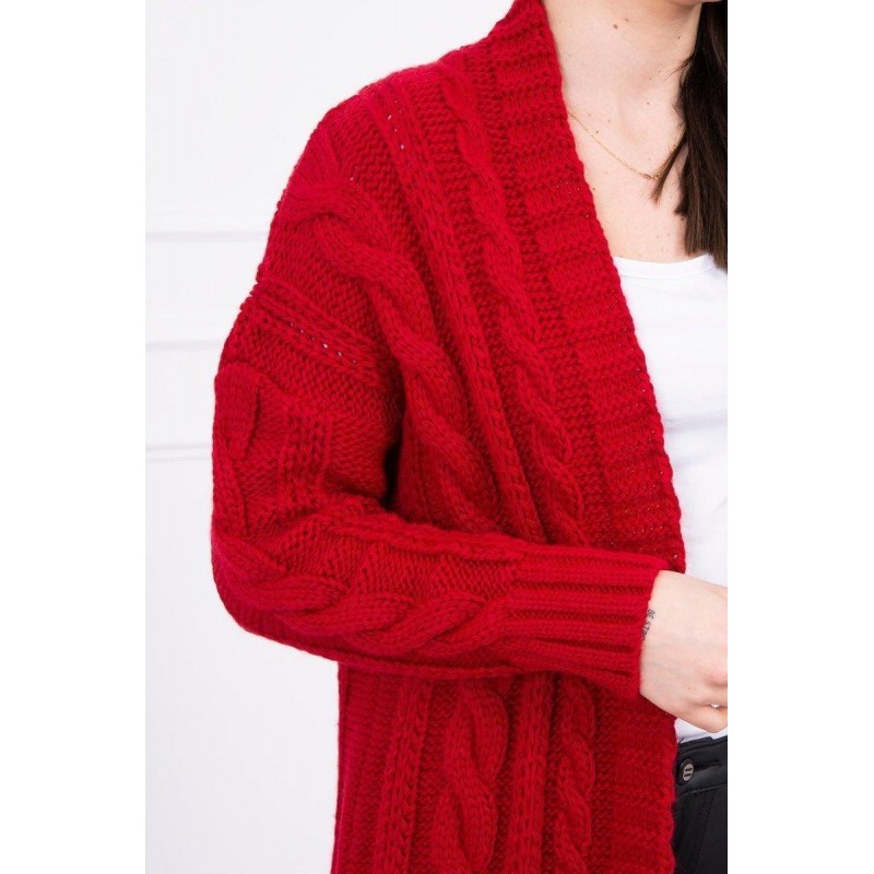 Dámsky pletený kardigán 2019-21 - červený