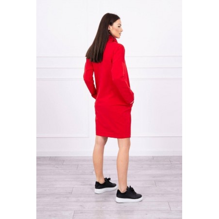 Dámske mikinové šaty 0153 - červené