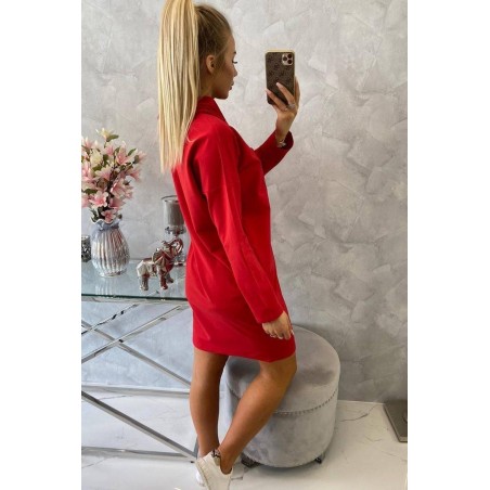 Dámske mikinové šaty 0153 - červené