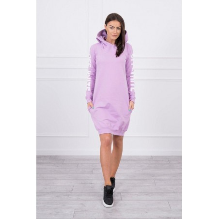 Mikinové dámske šaty 62072 - fialové