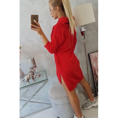 Šaty s kapucňou pre dámy 9078 - červené