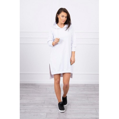 Šaty s kapucňou pre dámy 9078 - biele