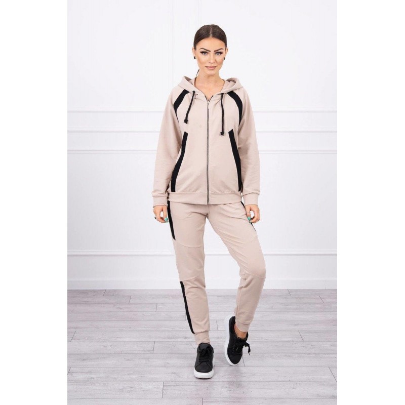 Športová dámska tepláková súprava 67064 - béžová