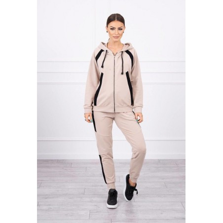 Športová dámska tepláková súprava 67064 - béžová