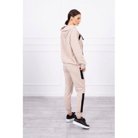 Športová dámska tepláková súprava 67064 - béžová