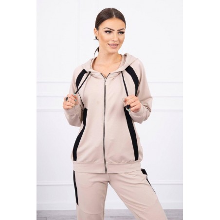 Športová dámska tepláková súprava 67064 - béžová