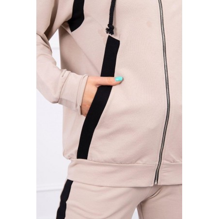 Športová dámska tepláková súprava 67064 - béžová