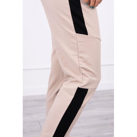 Športová dámska tepláková súprava 67064 - béžová