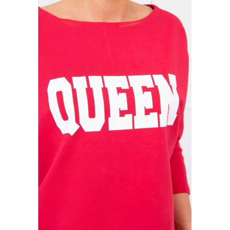 Dámska tepláková súprava s potlačou 66977 - malinová