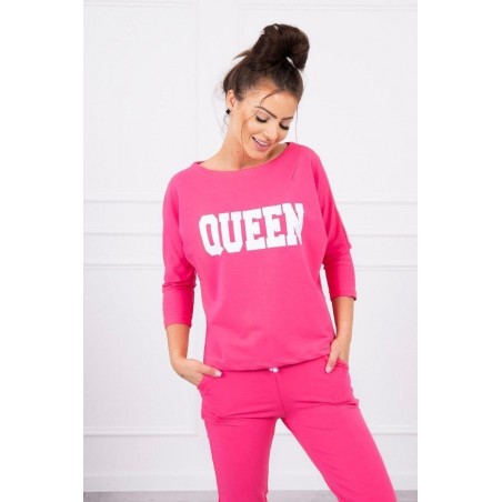 Dámska tepláková súprava s potlačou 66977 - fuchsiová