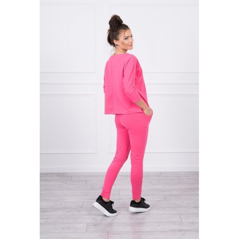 Dámska tepláková súprava s potlačou 66977 - fuchsiová
