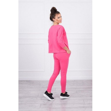 Dámska tepláková súprava s potlačou 66977 - fuchsiová