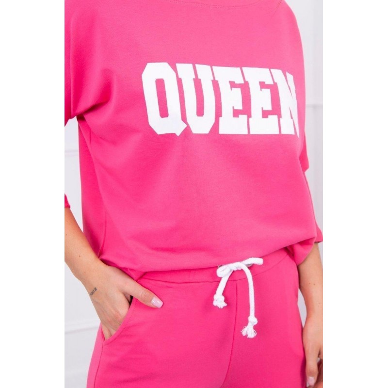 Dámska tepláková súprava s potlačou 66977 - fuchsiová