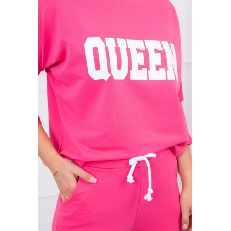 Dámska tepláková súprava s potlačou 66977 - fuchsiová