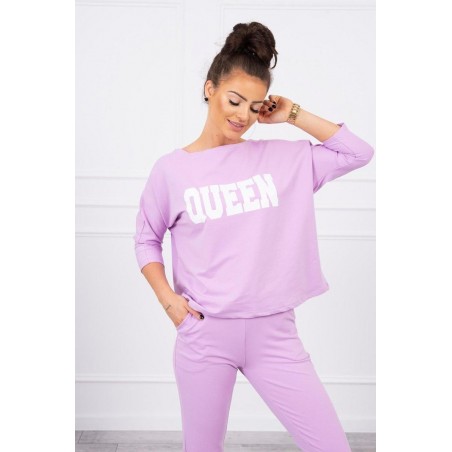 Dámska tepláková súprava s potlačou 66977 - fialová