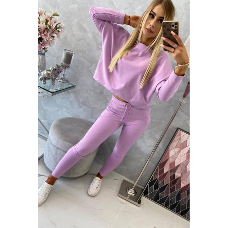 Dámska fialová tepláková súprava 9091