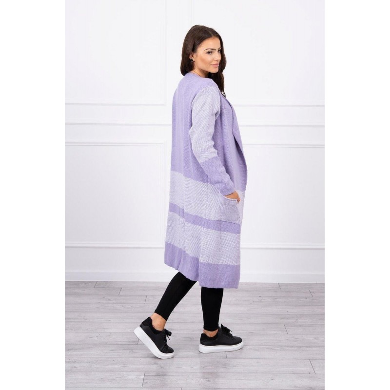 Dámsky dlhý kardigán 2019-26 - fialový