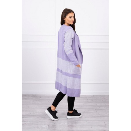 Dámsky dlhý kardigán 2019-26 - fialový