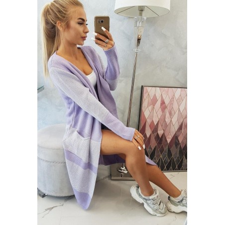 Dámsky dlhý kardigán 2019-26 - fialový