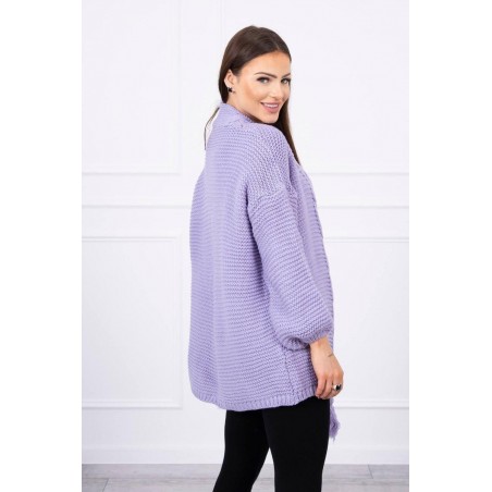 Dámsky kardigán s vrkočom 2019-18 - fialový